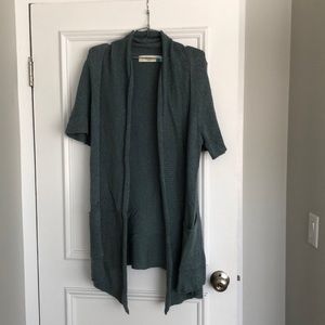 An Anthropologie Sparrow Short-sleeve Sweater